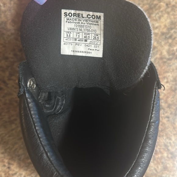 Sorel Kinetic Conquest Winter Boots Lace Up Black Womens Size 9.5 - Picture 13 of 14